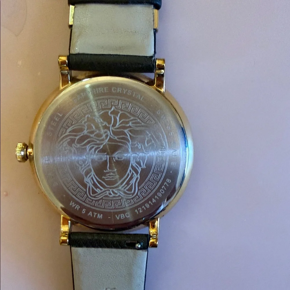 Versace Gold and Black Men's Watch - Picture 4 of 9